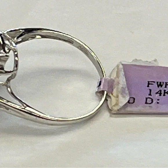 FreshwaterPearl and Diamond 14kt White Gold Ring